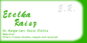 etelka raisz business card
